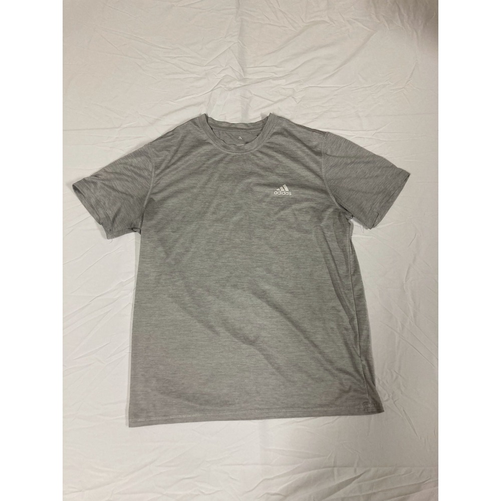 Adidas Performance T-Shirt Mens Large Gray Short Sleeve Golf Sports Yoga Running